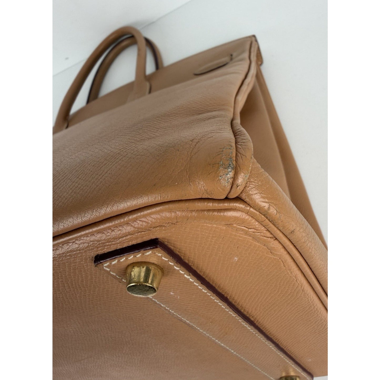 Hermès Birkin 40 Handbag Vintage in Gold Togo Leather 1999 C-7