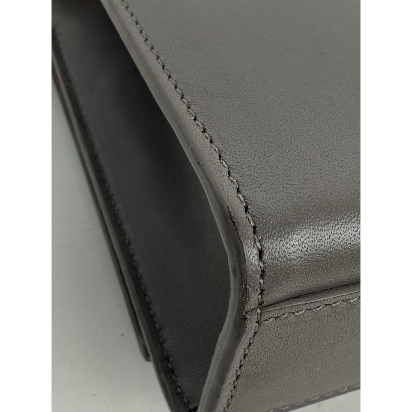 SAINT LAURENT Kate Medium Gray Leather Shoulder Bag