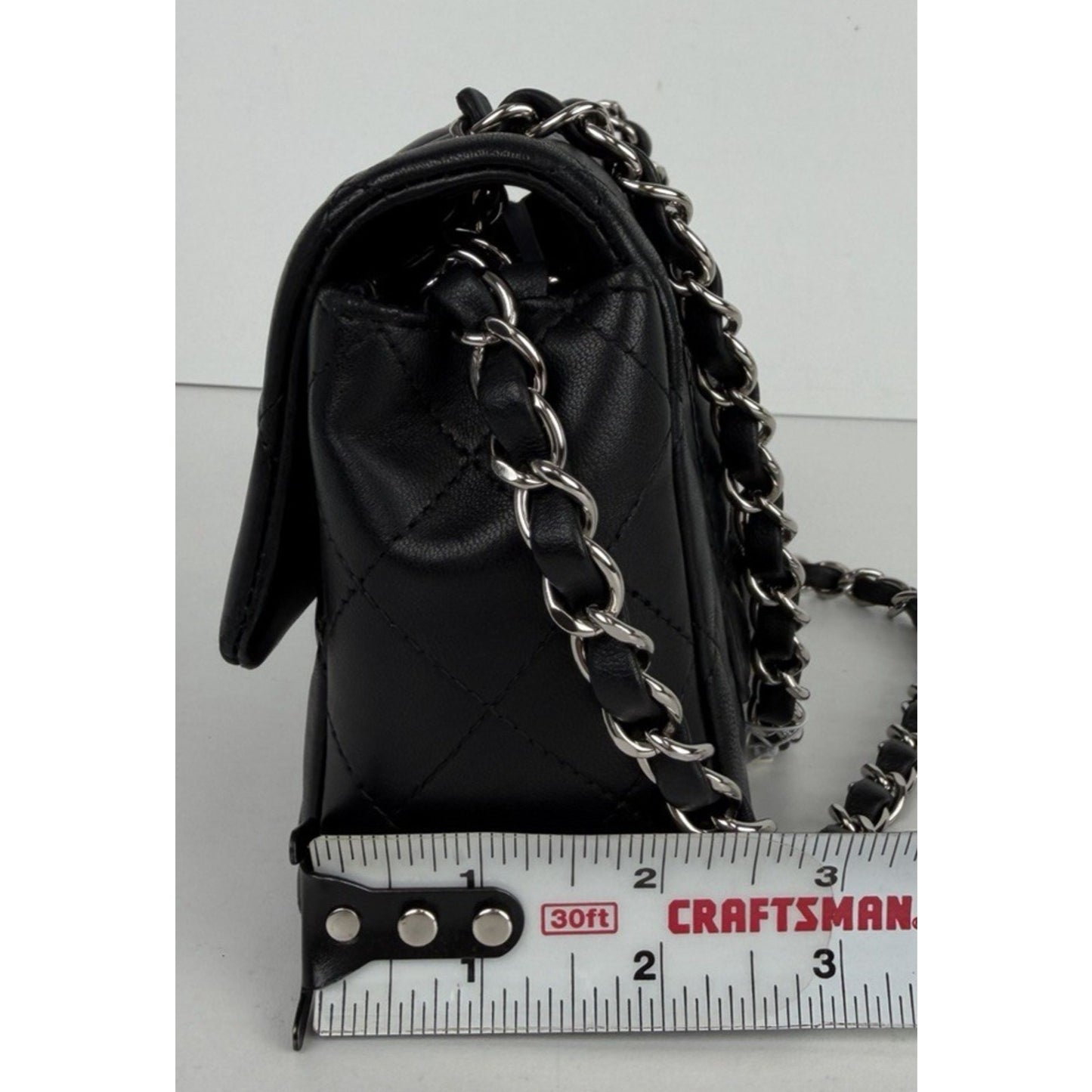 Chanel Mini Rectangular Flap Bag in Black Quilted Lambskin 2019 D-2