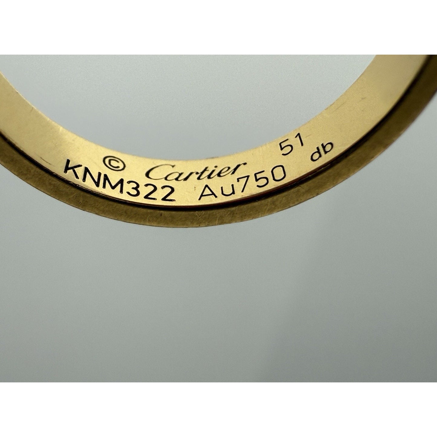 Cartier Love Round Ring 18k Yellow Gold KNM322
