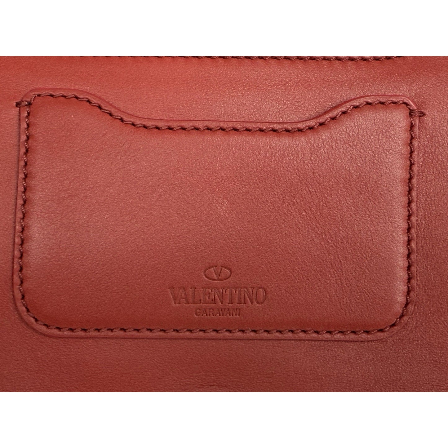 VALENTINO Red White Leather Rockstud Saddle Crossbody Bag