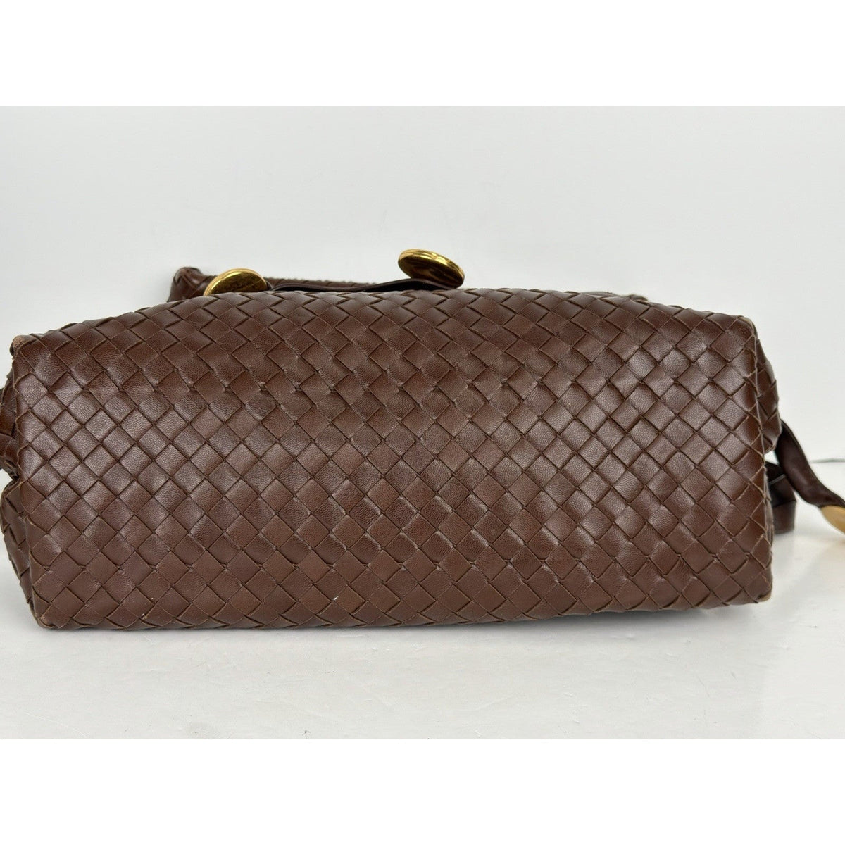 Bottega Veneta The Fold Crossbody Bag in Brown Intrecciato Leather C5