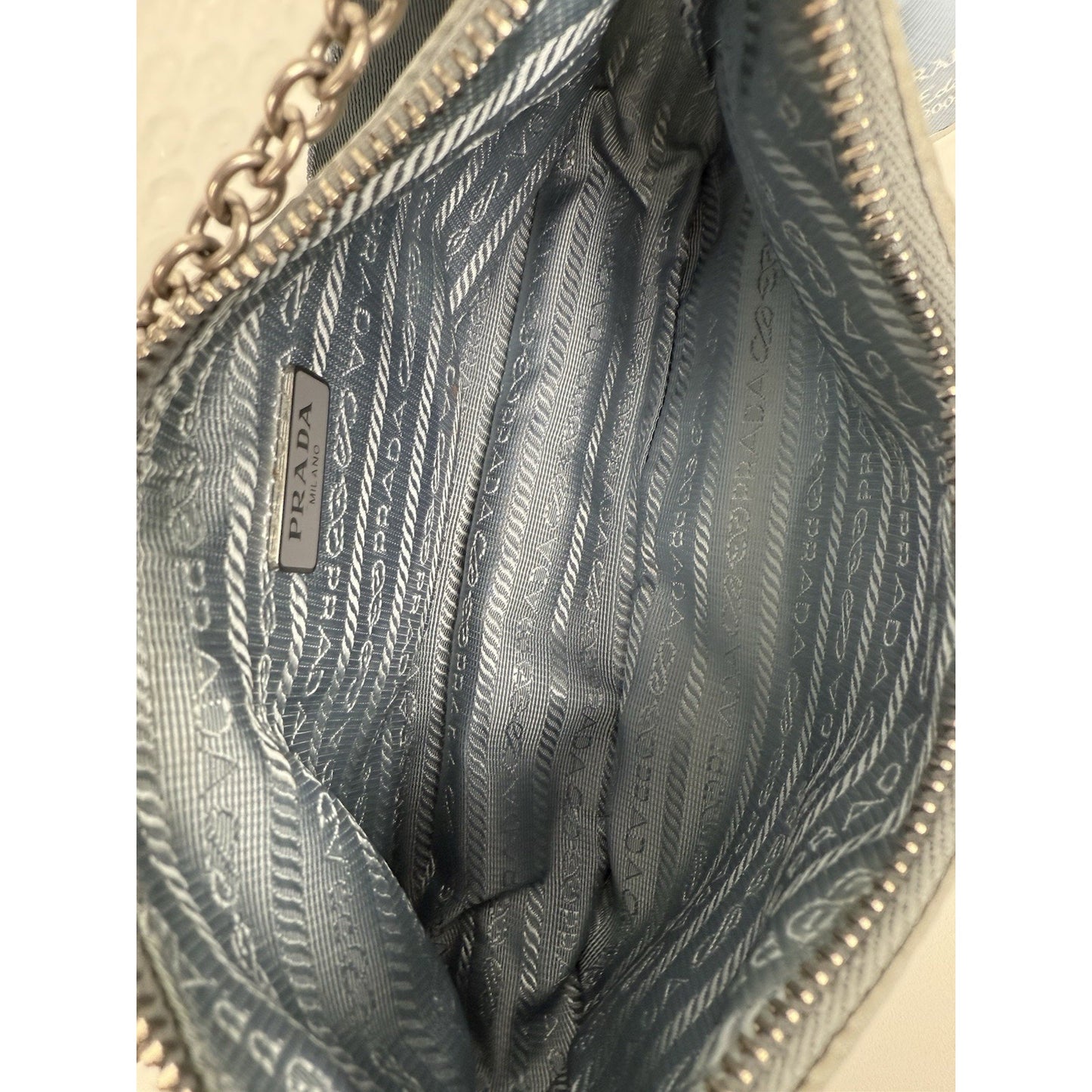 Prada Women's Re-Edition 2005 Nylon Bag in Blue
