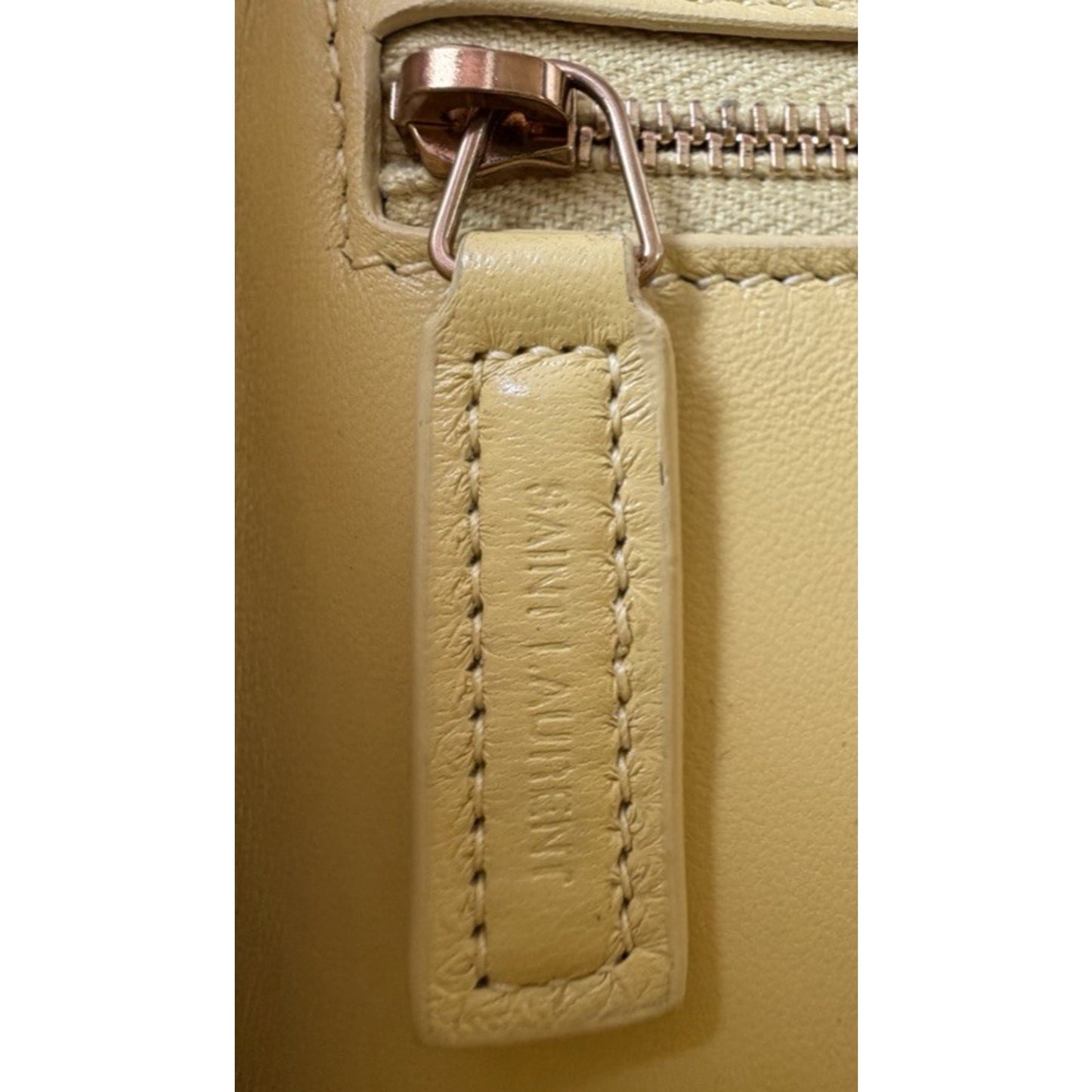 Saint Laurent Le Carre Shoulder Bag in Yellow Leather with Prominent Gold S19