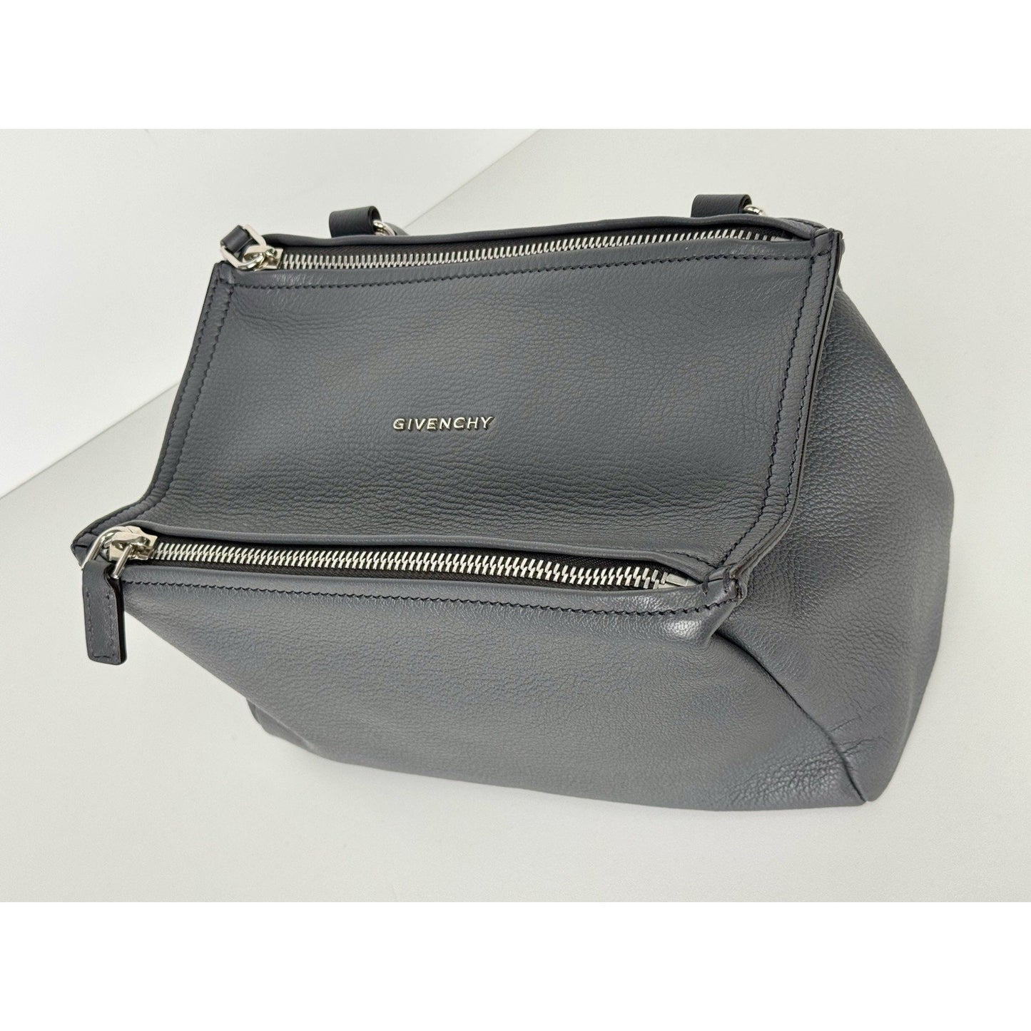 Givenchy Medium Pandora Shoulder Bag in Gray Grained Leather B-1