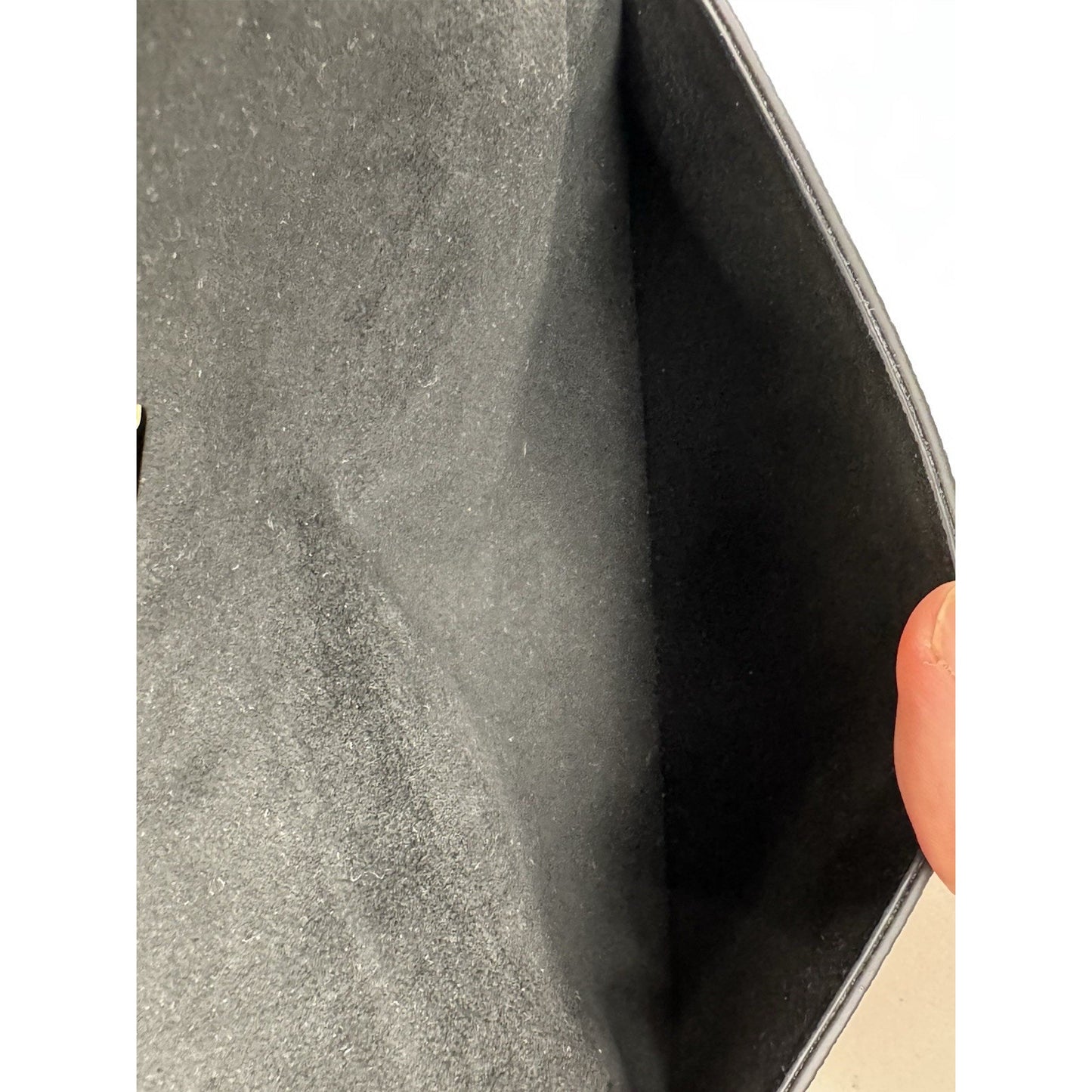 Louis Vuitton Calfskin Lockme Phone Chain Pouch in Vanille and Black B-6