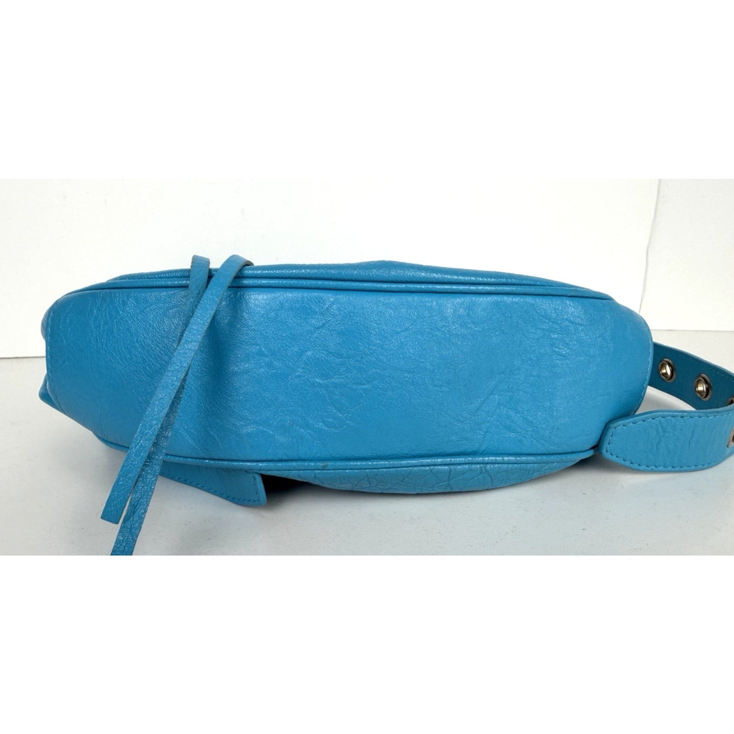 Balenciaga Le Cagole Shoulder Bag XS in Bright Cyan Blue Leather S-01