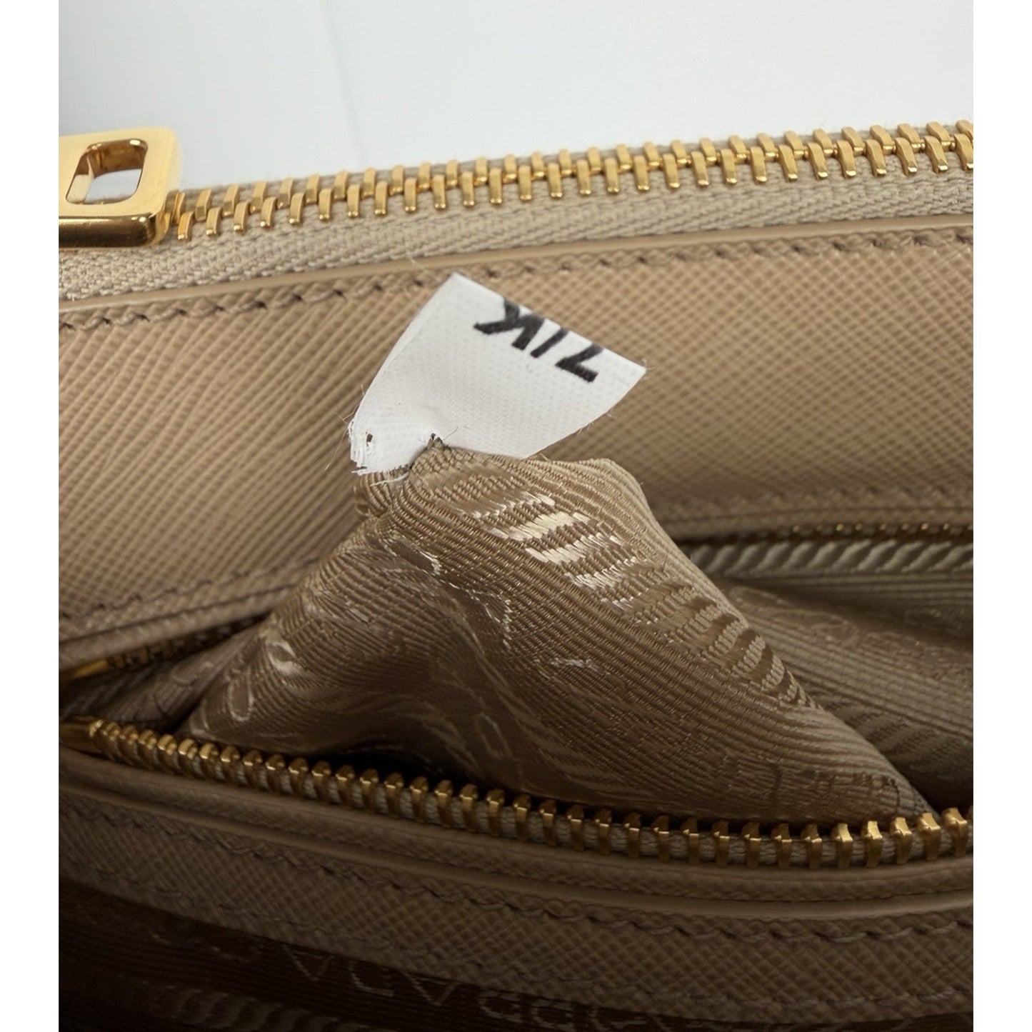 Prada Galleria Small Top Handle Bag in Beige Saffiano Leather C-9