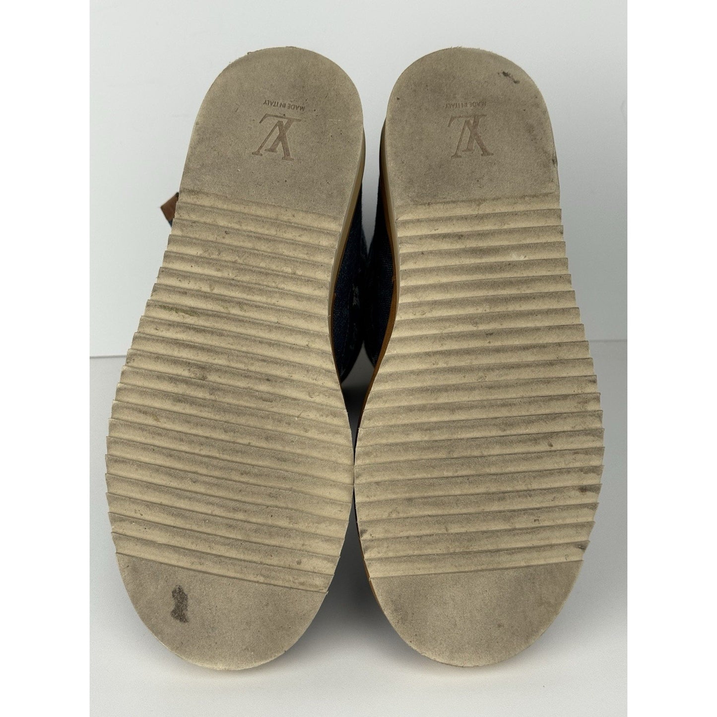 Louis Vuitton × NIGO LV Cozy Line Monogram Blue Denim Mouton Boots Men's US 8