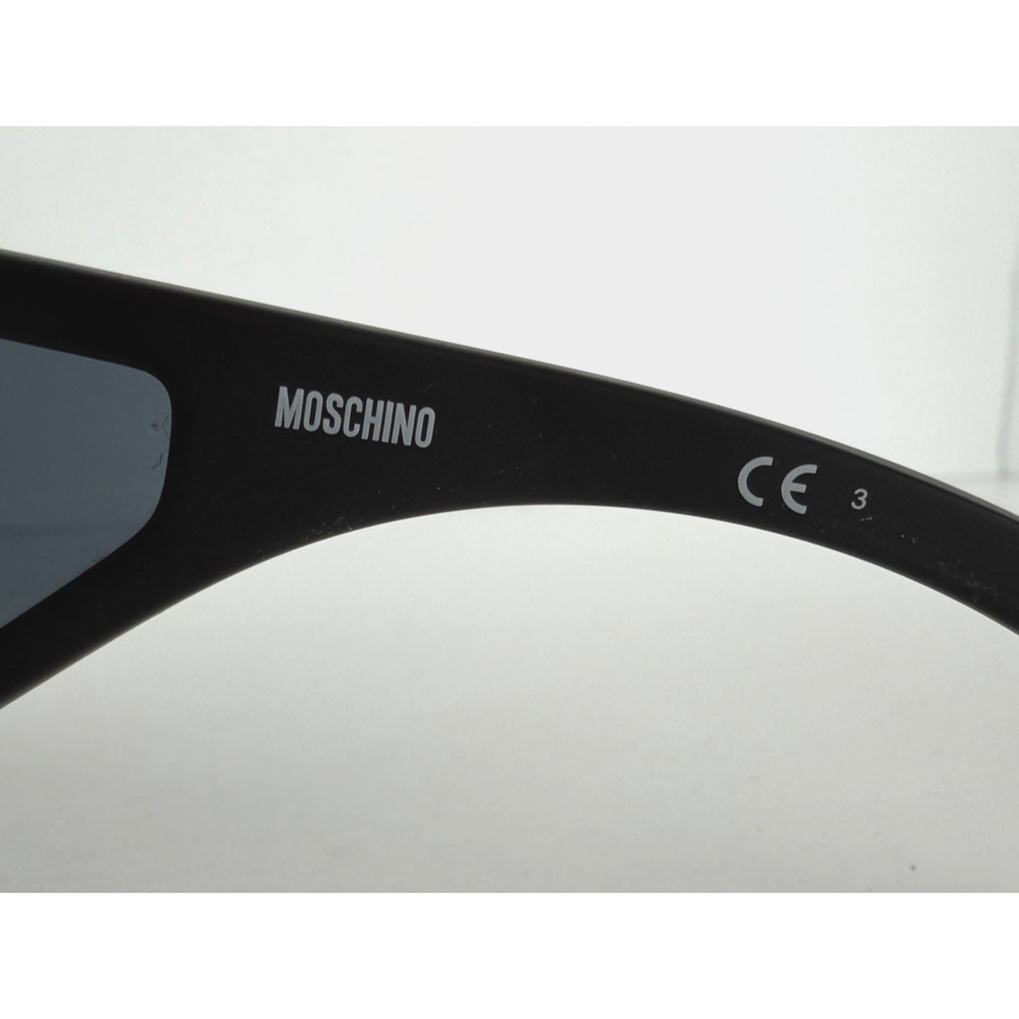 Moschino MOS021/S Square Sunglasses 145 in Matte Black with Dark Lenses