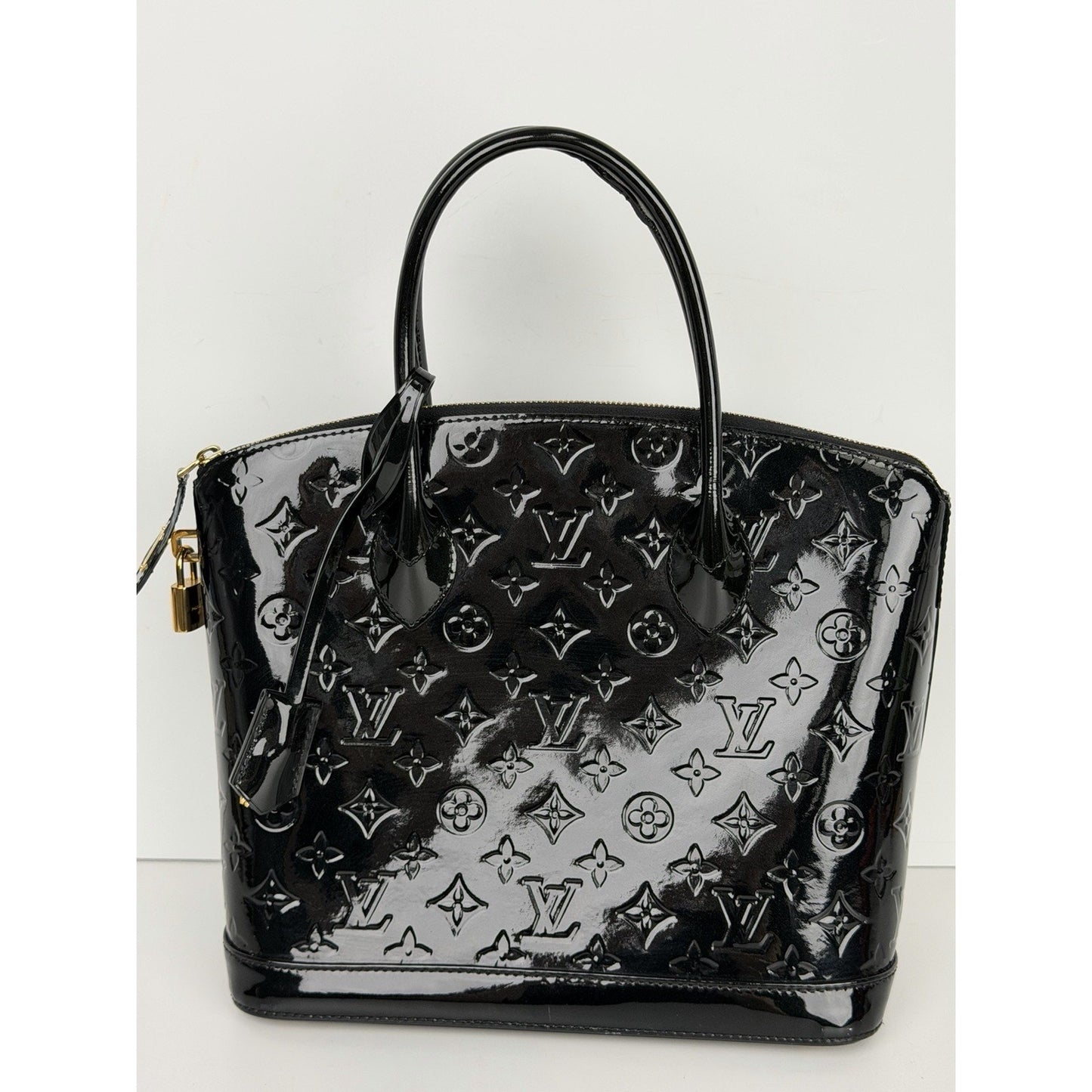 Louis Vuitton Monogram Vernis Lockit PM Handbag in Black Patent Leather 2014