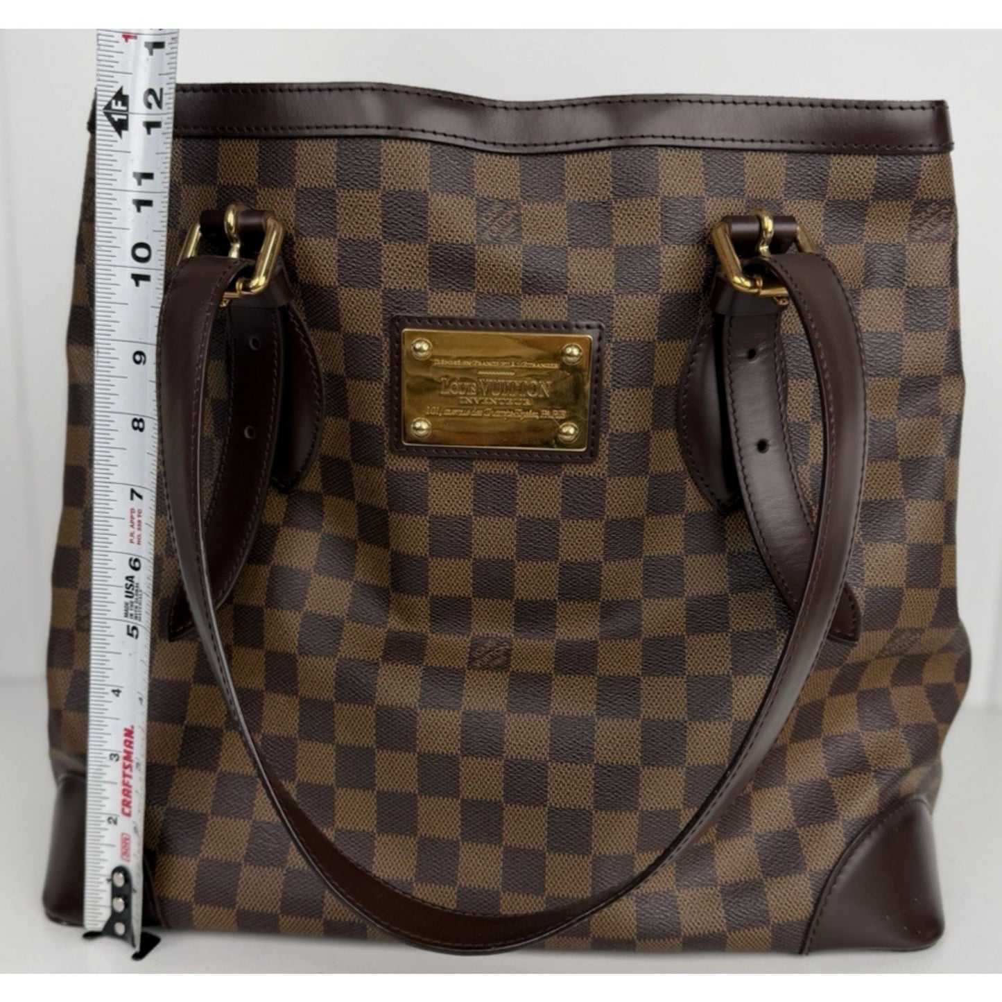 Louis Vuitton Hampstead Handbag GM in Coated Damier Ebene Canvas Tote 2007 S