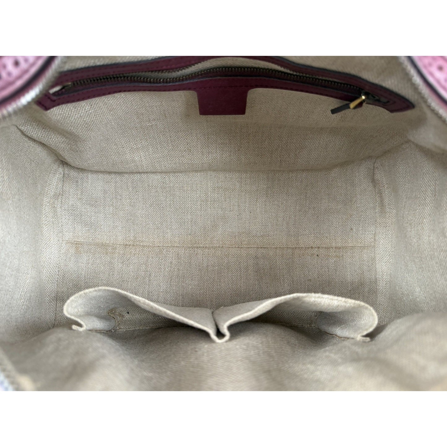 Gucci Duilio Brogue Boston Bag in Burgundy Microguccissima Embossed Leather S-16
