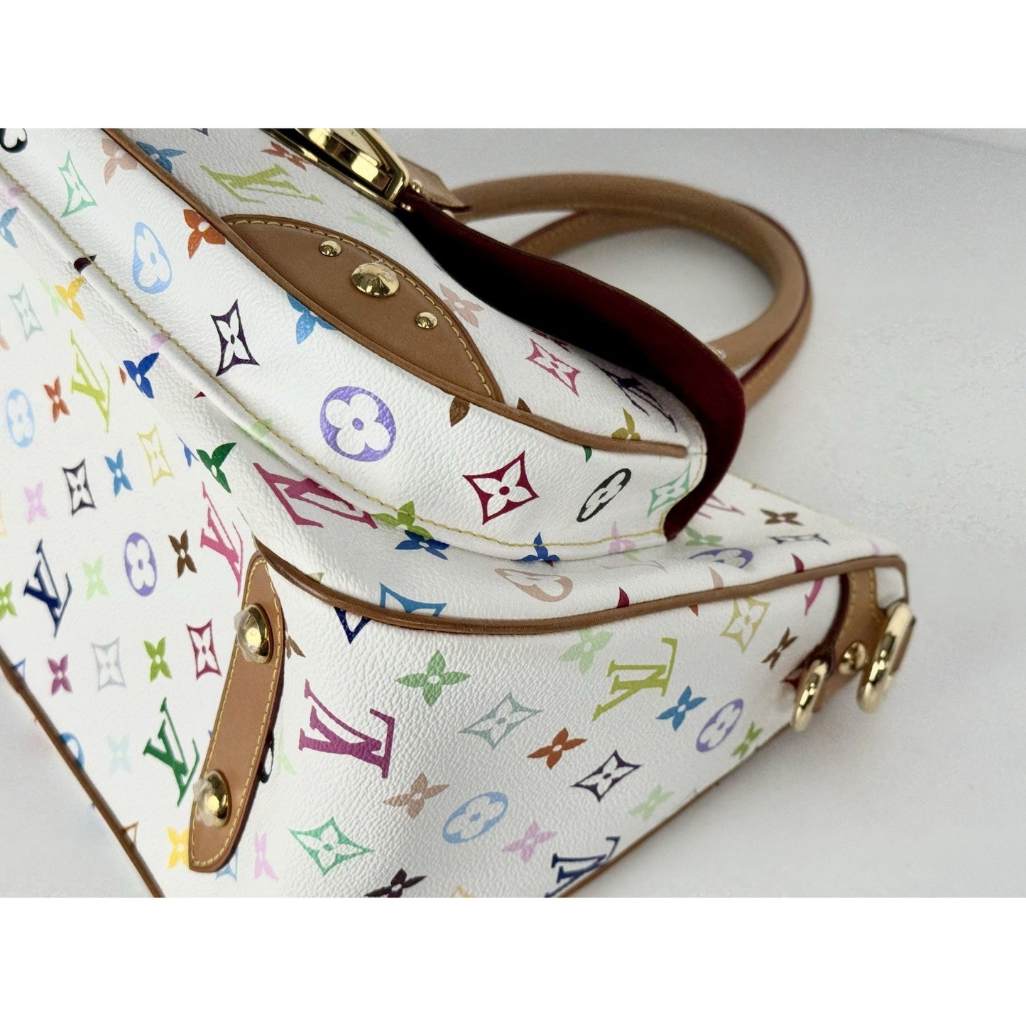 Louis Vuitton Rita Satchel White Monogram Multicolor Canvas Women’s Bag B-1