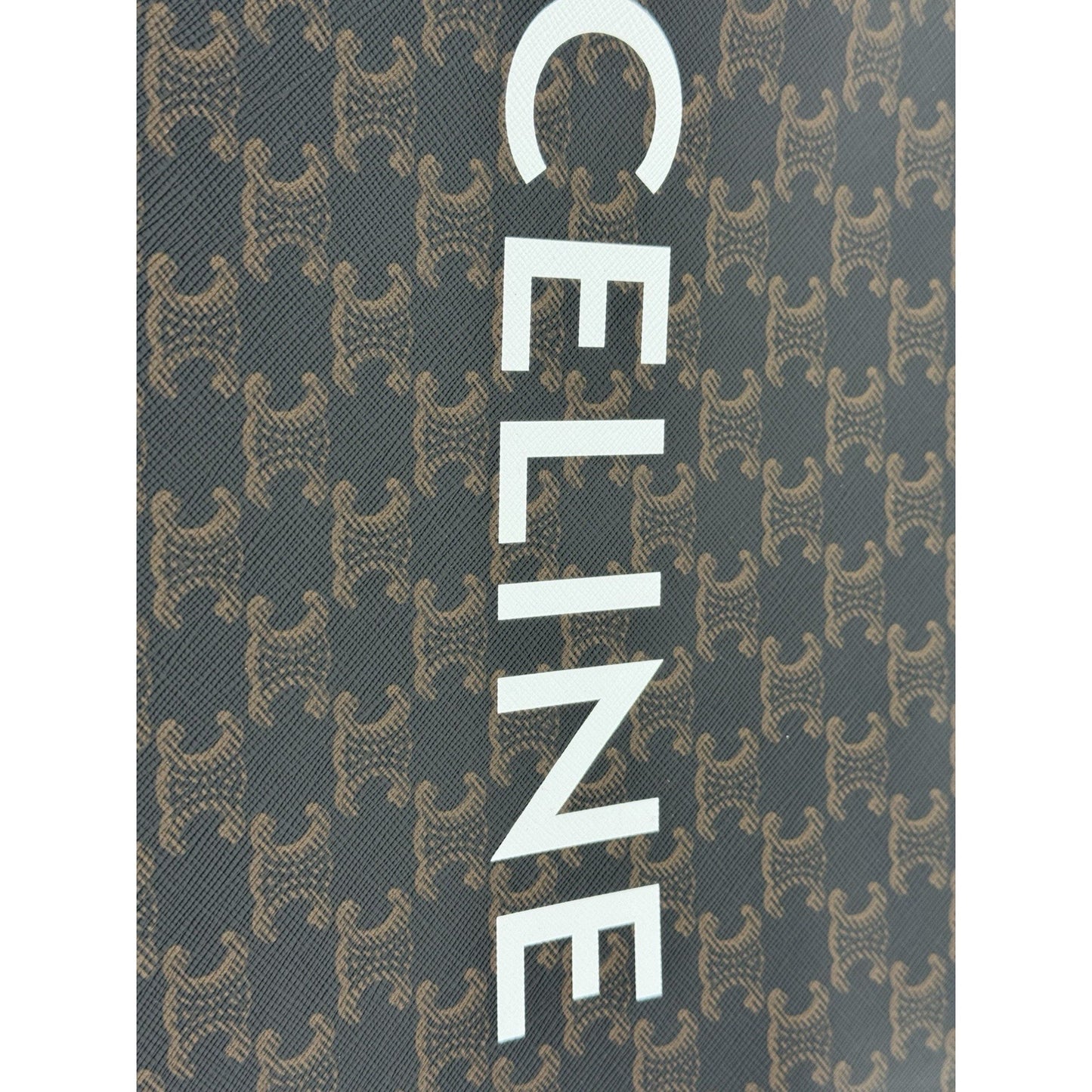 Celine Vertical Cabas Tote Triomphe Coated Canvas