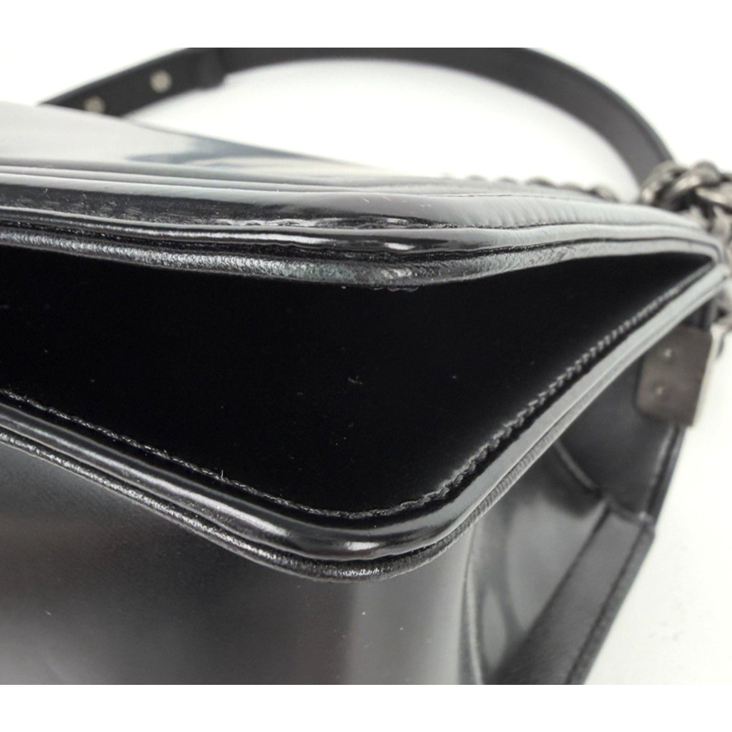Chanel Reverso Boy Bag Medium in Black Calfskin Leather 2015-2016 B6