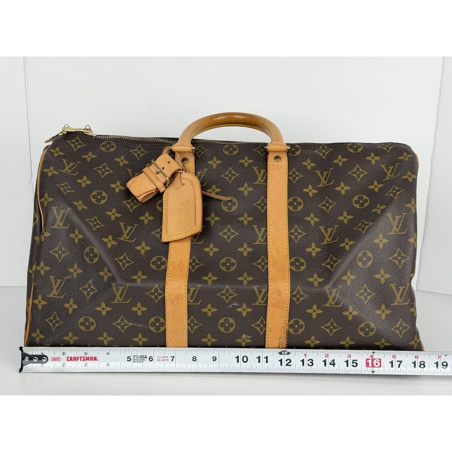Louis Vuitton Monogram Keepall Duffle Bag 45 Vintage in Brown LV Monogram 1996 S