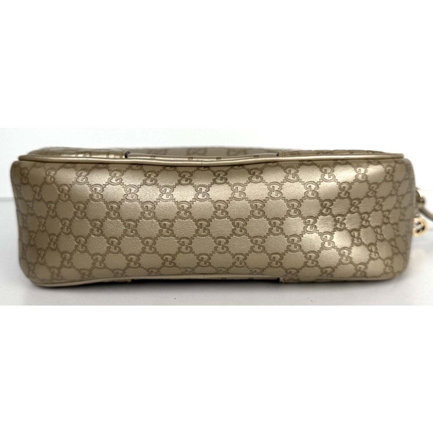 Gucci Bree Disco Mini Crossbody Bag in Gold Embossed Guccissima Leather S-10