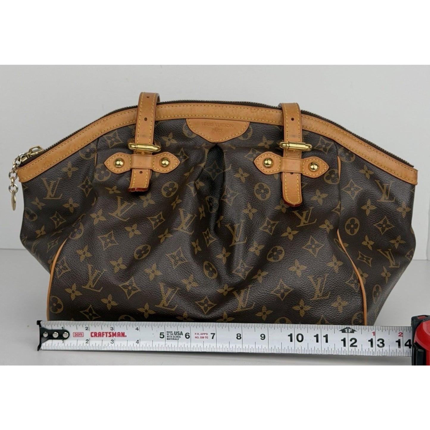 Louis Vuitton Tivoli Bag GM Monogram Brown Coated Canvas & Leather Trim 2015 S10