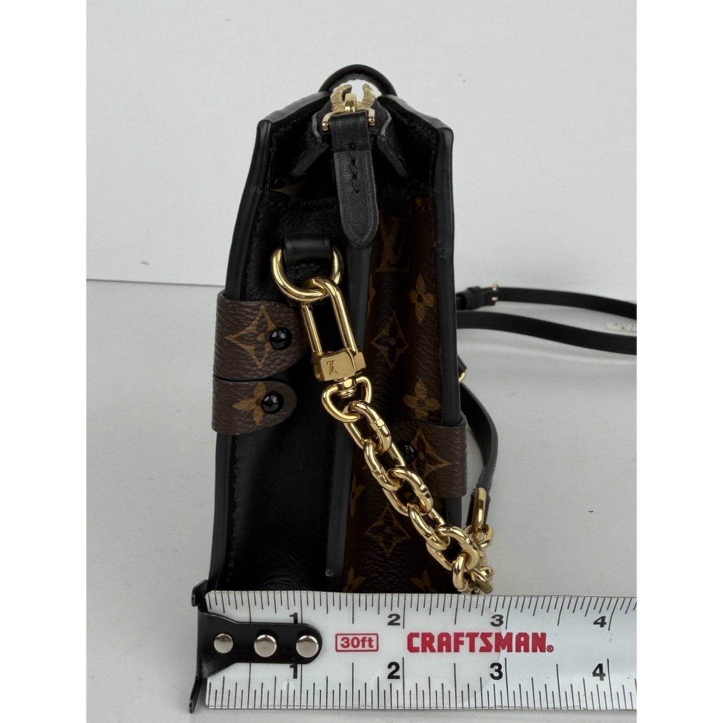 Louis Vuitton Trunk Clutch Bag in Reverse Monogram Coated Canvas NFC D2