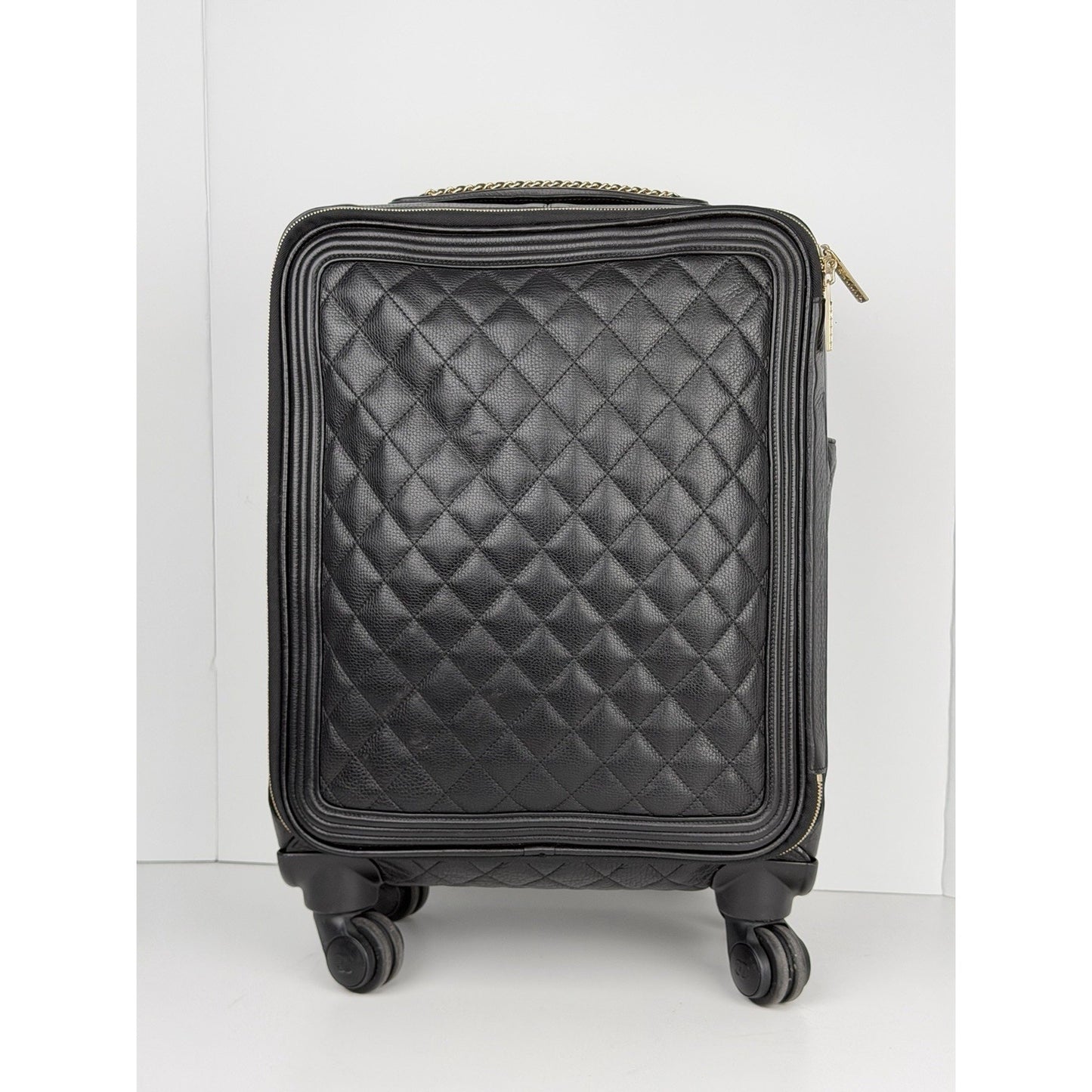 Chanel Quilted Coco Case Trolley in Black Leather