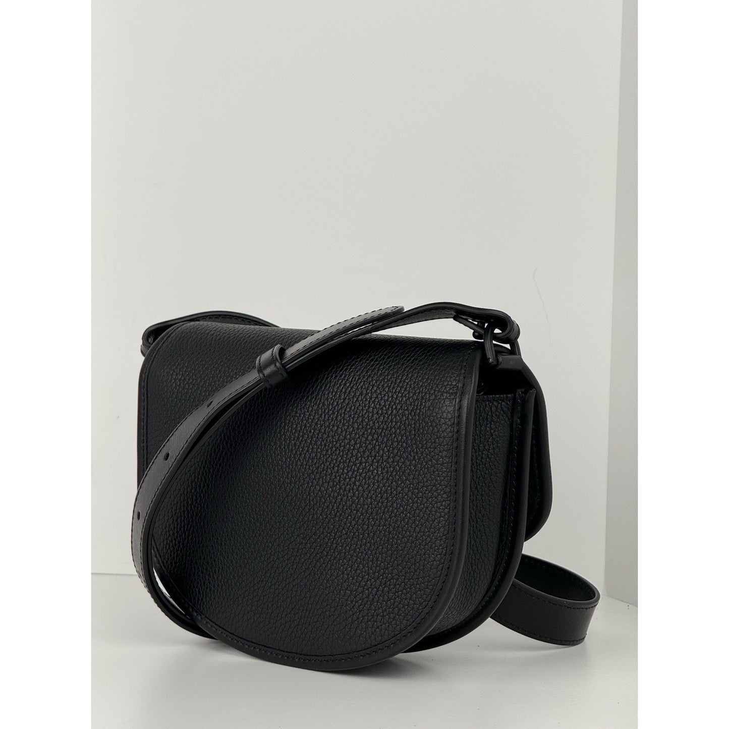 CHRISTIAN DIOR Gallop Flap Black Leather [Mini] Messenger Bag