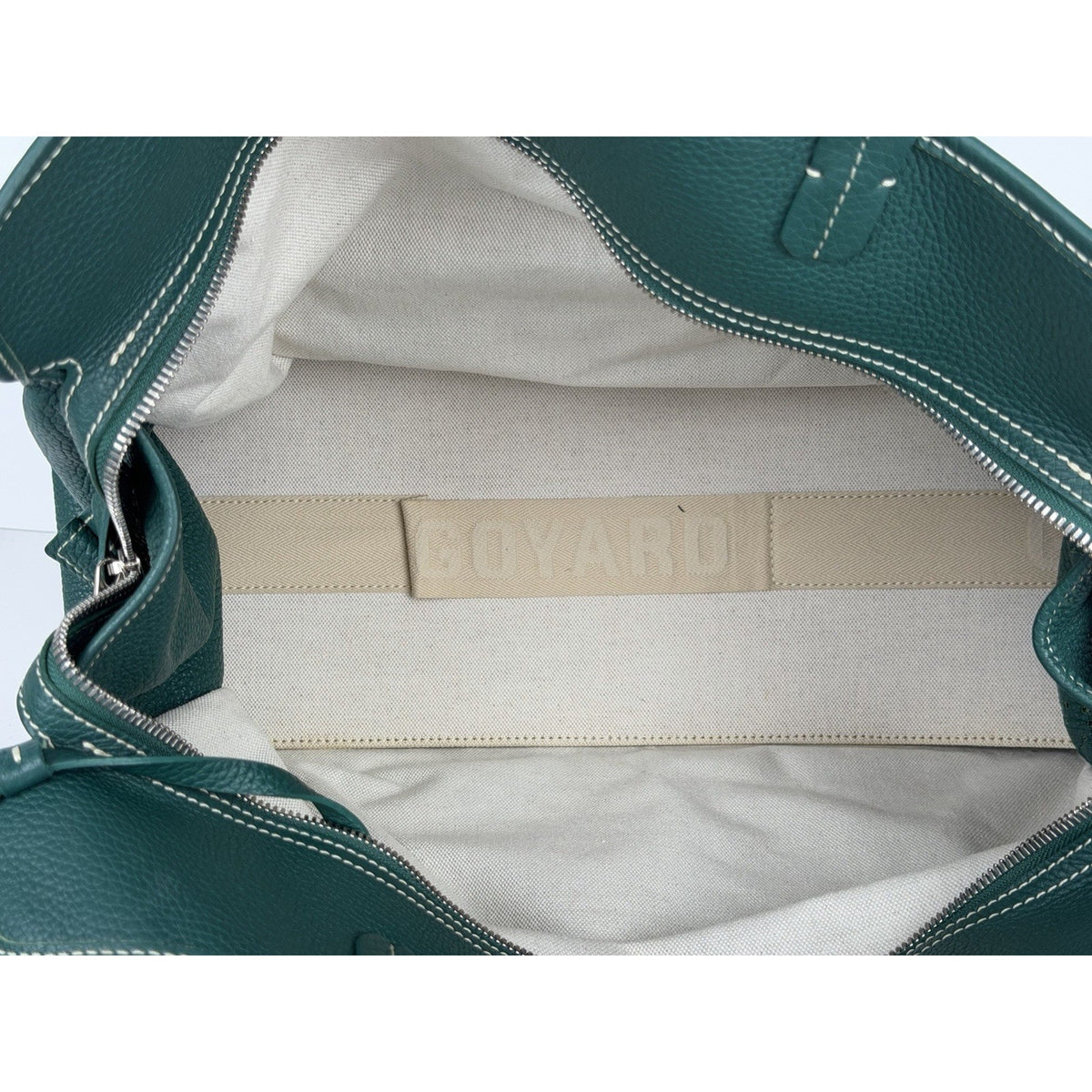 Goyard Sac Hardy PM Tote Bag in Green Goyardine Coated Canvas with Pouch E-8