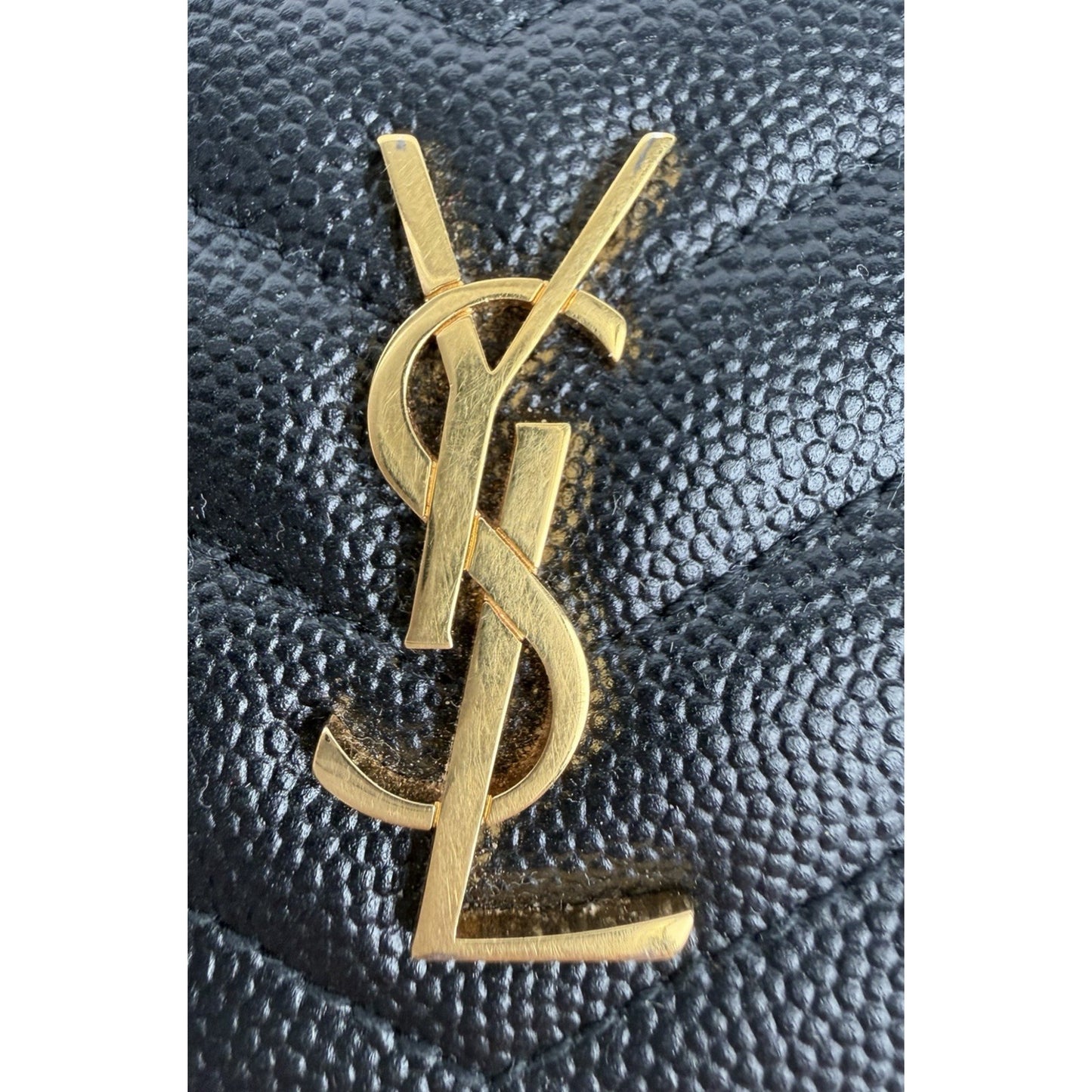 Saint Laurent Matelasse Bifold Wallet Black Quilted Grain De Poudre Leather K1