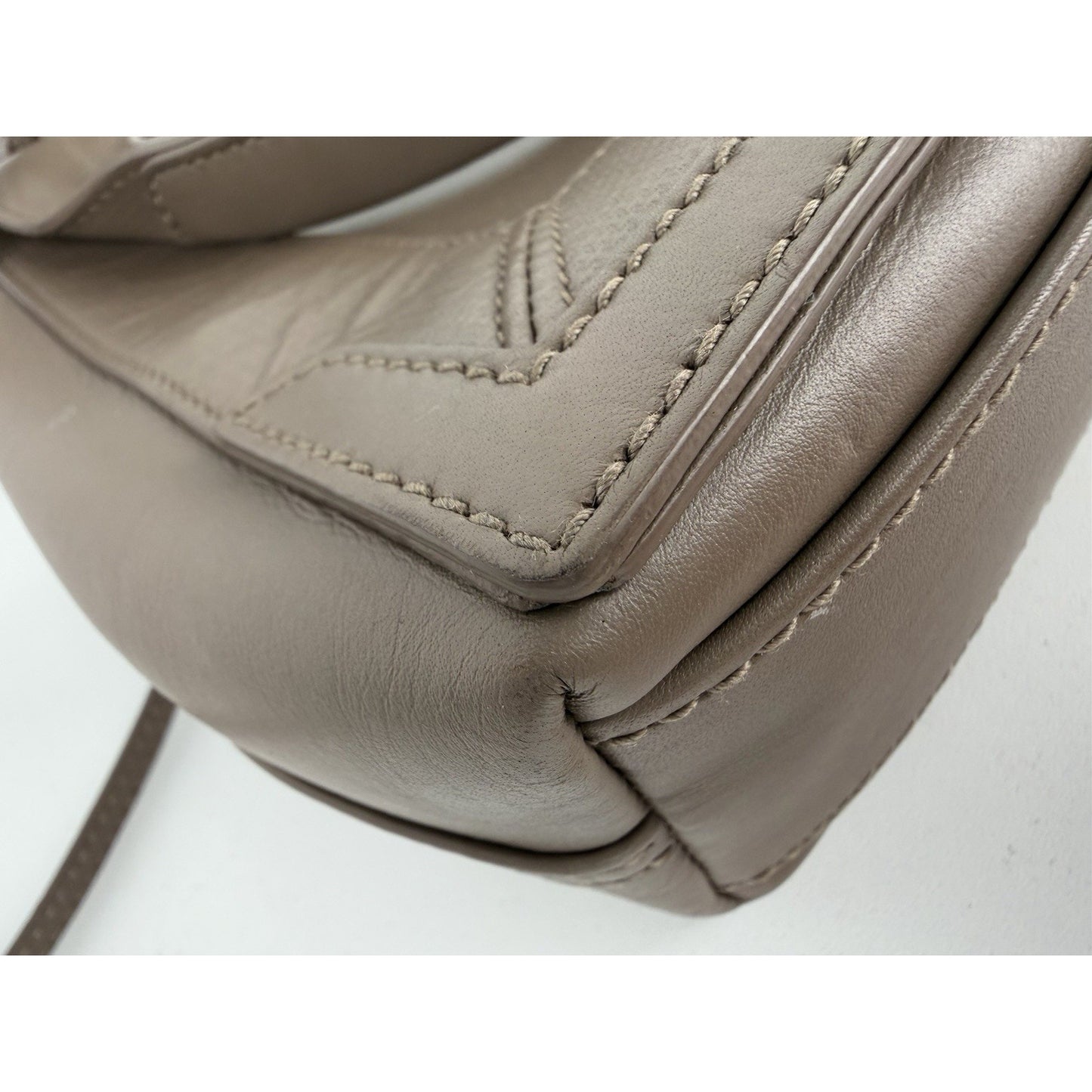 Balenciaga Navy Cabas Top Handle Bag XS with Pouch in Brown Leather S-10
