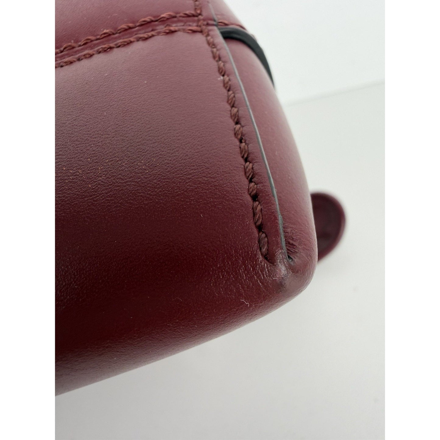 Fendi By The Way Shoulder Bag Small Rich Burgundy Leather & Bold Logo S15