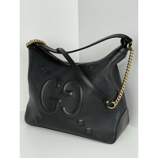 Gucci GG Apollo Black Leather Women’s Shoulder Bag