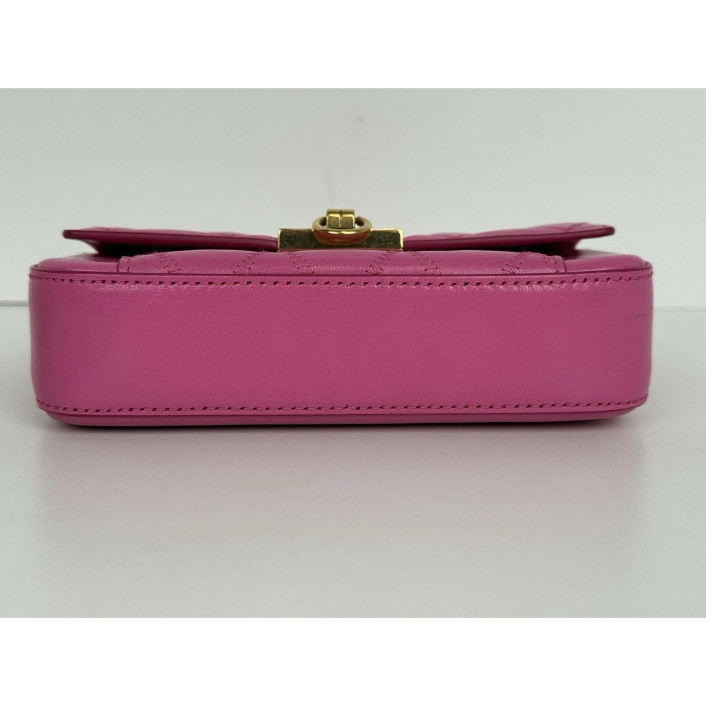 Givenchy Quilted Goatskin GV3 Mini Pocket Convertible Bag Pink w Gold Hardware