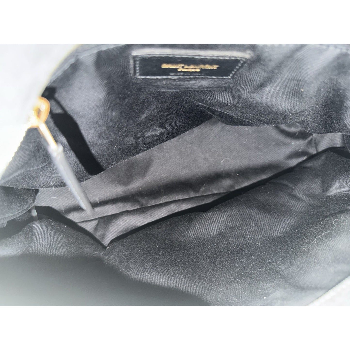 Saint Laurent Loulou Puffer Shoulder Bag Medium in Quilted Blue Denim C-9
