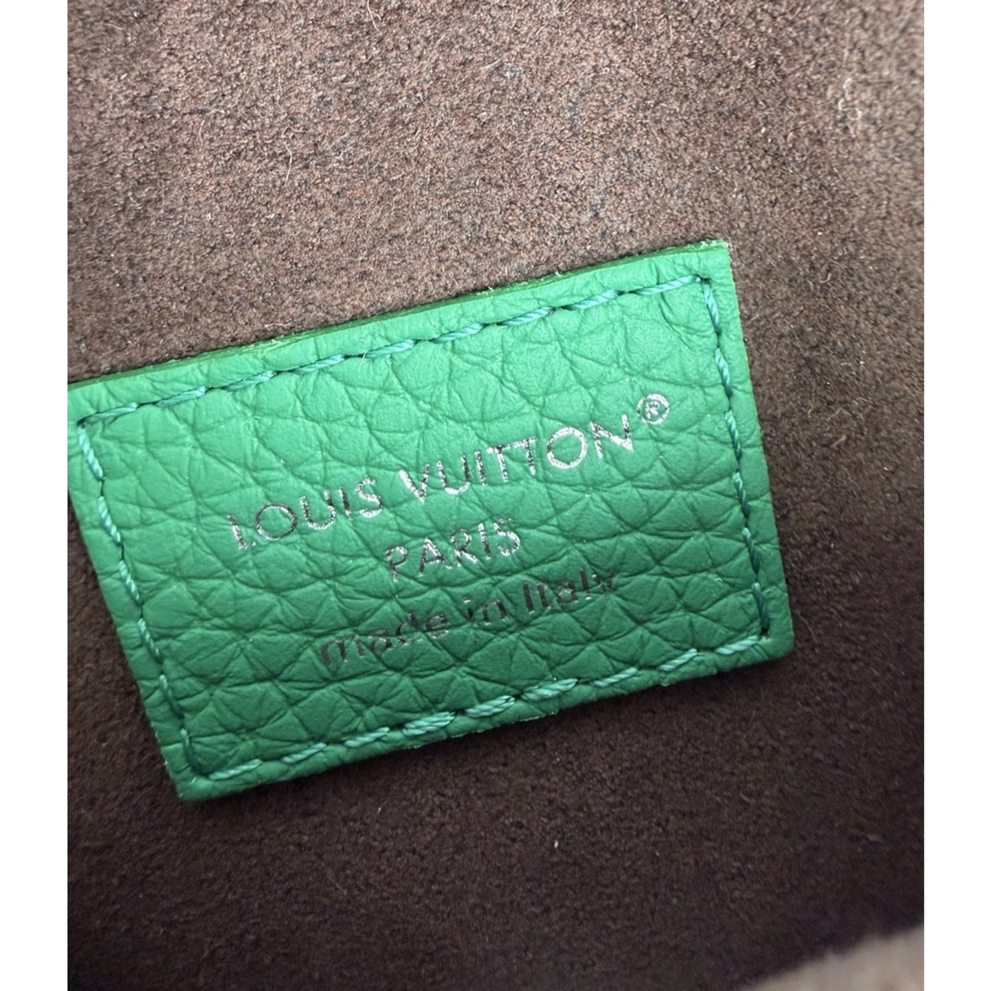 Louis Vuitton Maillet Putter Headcover in Brown Canvas & Green Leather NFC