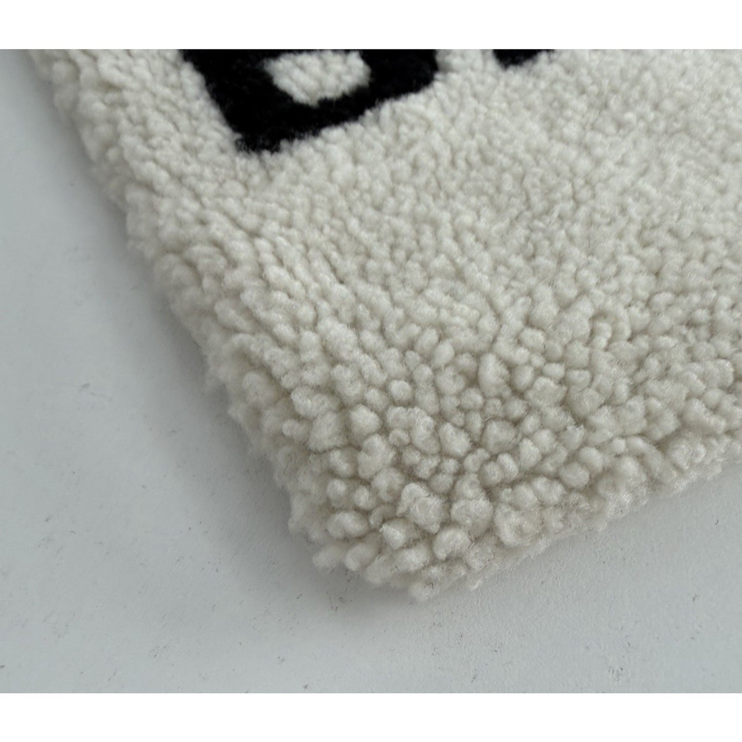 Balenciaga Shearling Pouch Clutch in White Color Silver HW S06