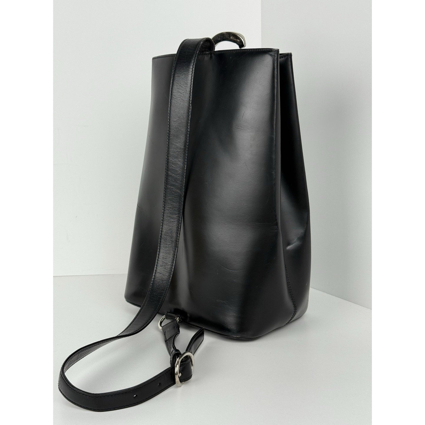 Panther de Cartier Black Patent Leather Shoulder Bag
