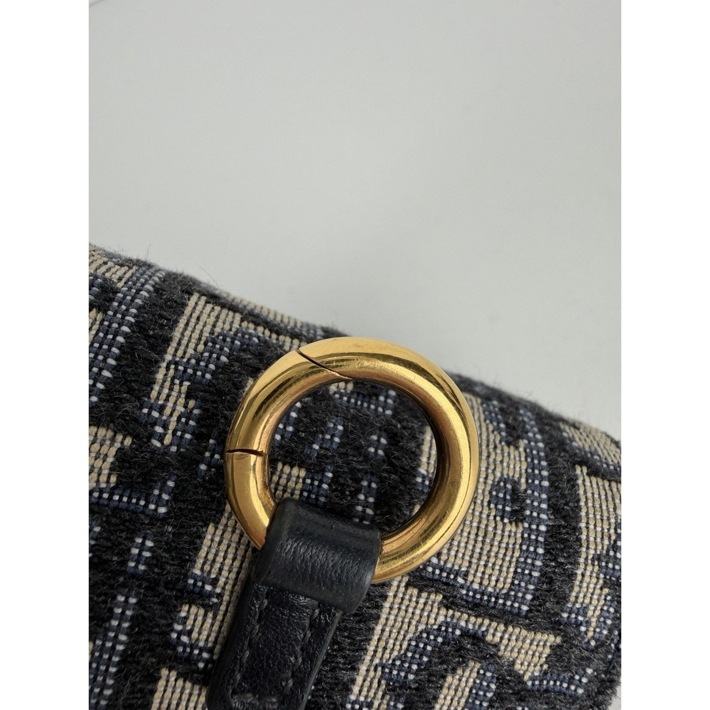 Christian Dior Saddle Airpods Pro Case in Blue Oblique Jacquard Canvas K1