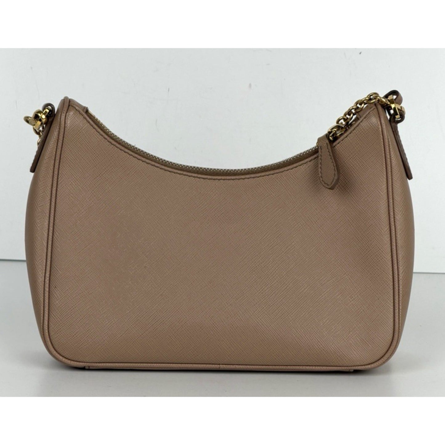 Prada Re-Edition 2005 Saffiano Leather Bag in Cameo Beige S07
