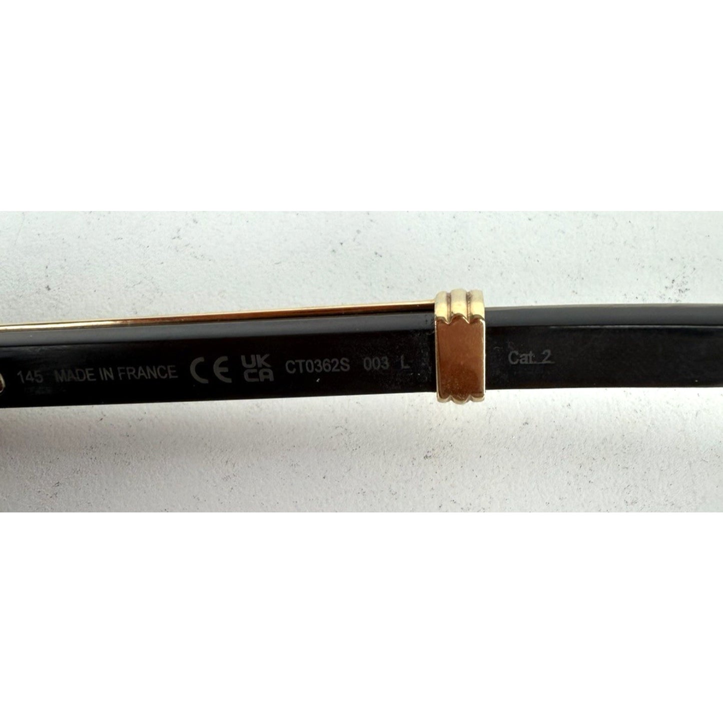 Cartier CT0362S Premiere de Cartier Sunglasses in Natural Horn Black Lenses