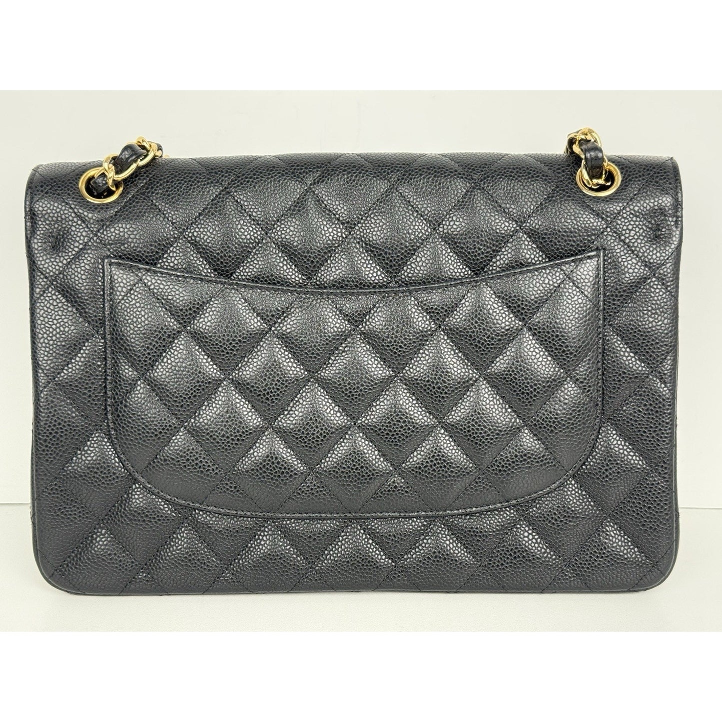 Chanel Classic Caviar Jumbo Double Flap Bag Black with Gold Hardware B-2