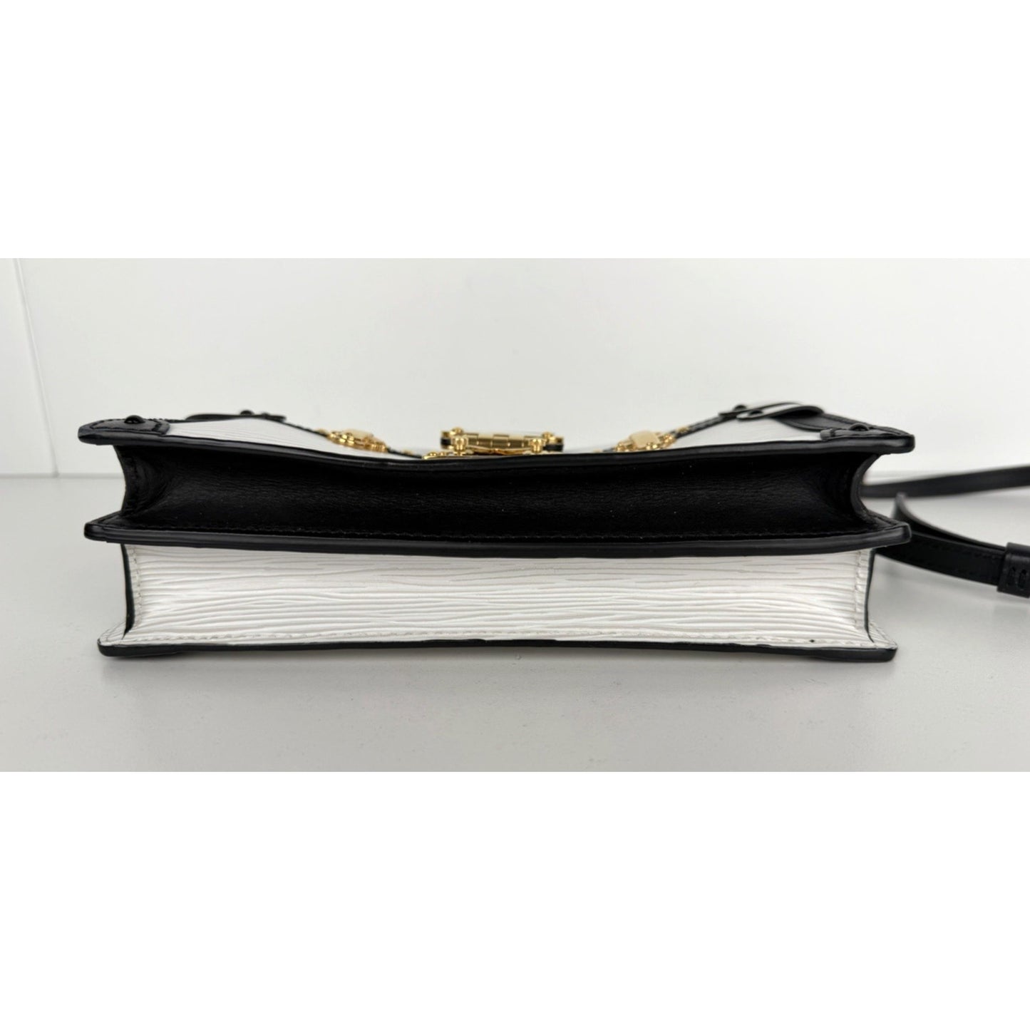 Louis Vuitton Trunk Clutch Crossbody Bag in Black & White Epi Leather NFC C-1