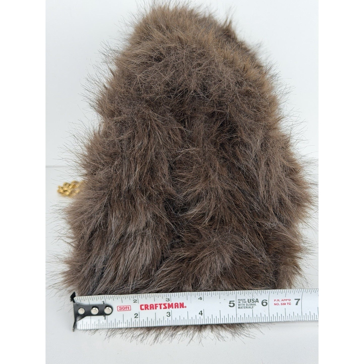Balenciaga Crush Chain Bag Medium in Brown Faux Fur E2