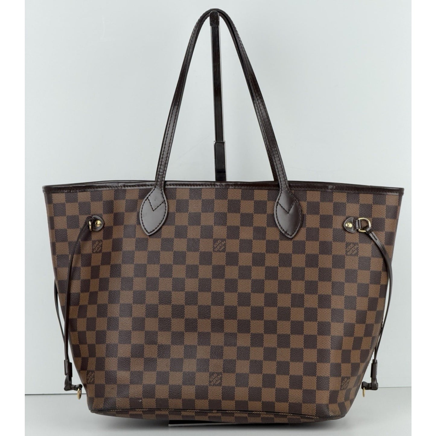 Louis Vuitton Neverfull MM Tote Bag in Damier Ebene Coated Canvas 2016 S09