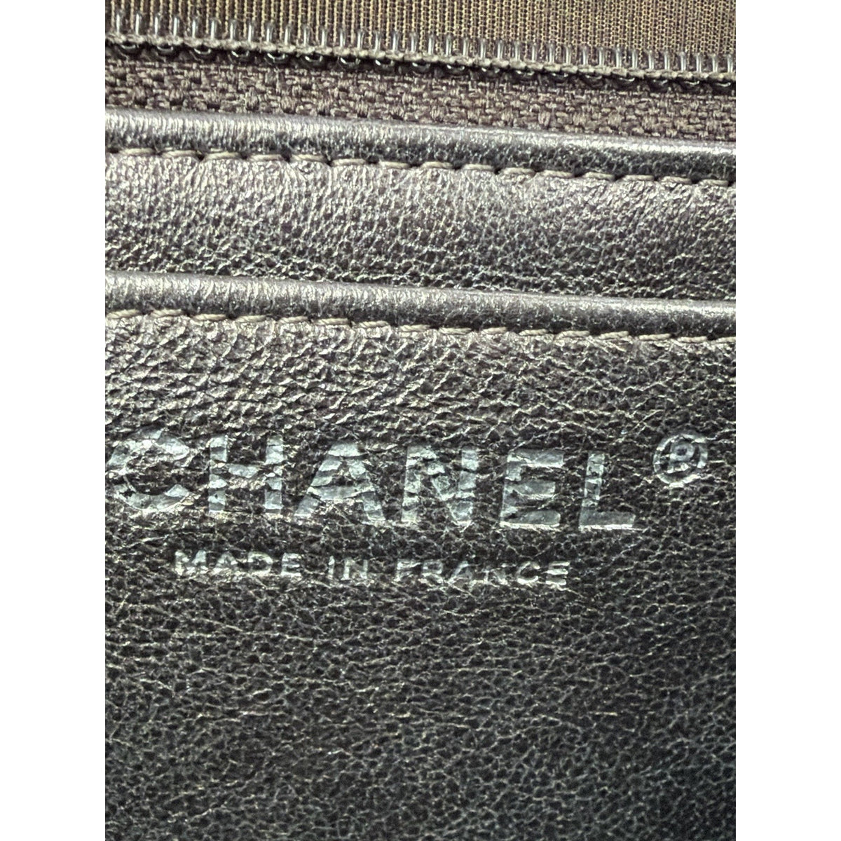 Chanel Classic Flap Bag Maxi in Metallic Dark Grey Quilted Leather 2009-2010 F-3