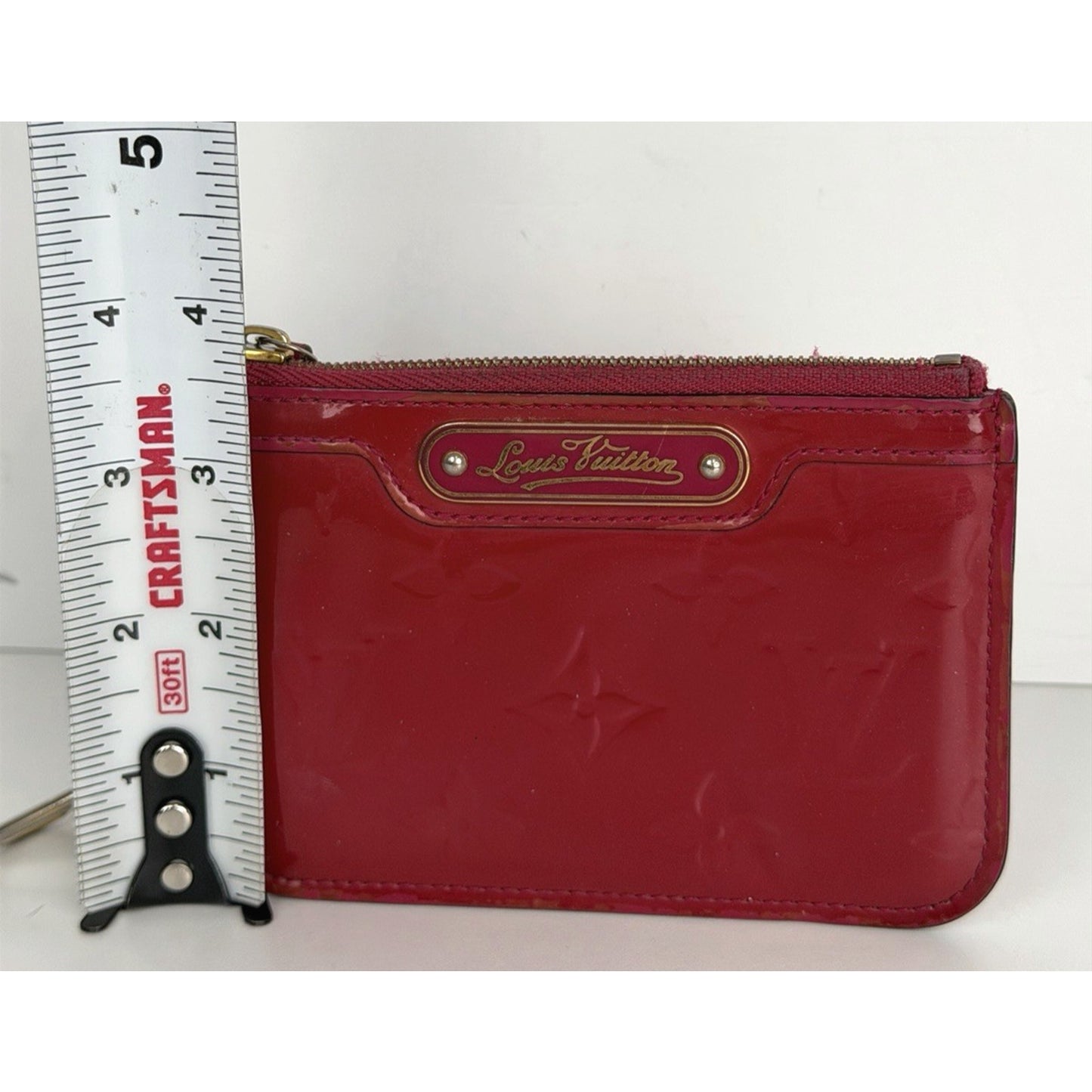 Louis Vuitton Pochette Cles NM Coin Purse in Rose Indien Monogram Vernis 2014