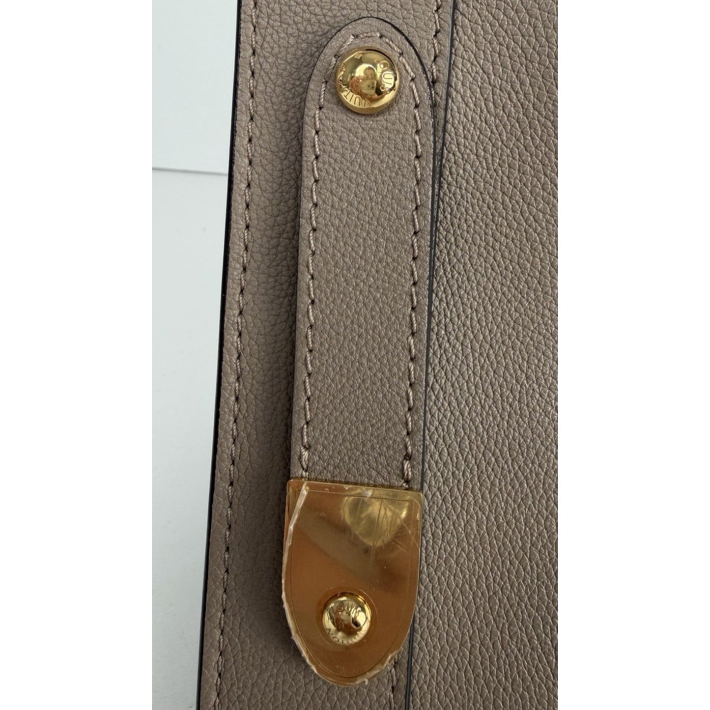 Louis Vuitton City Steamer MM Bag in Galet Gray Calfskin Leather NFC E-5