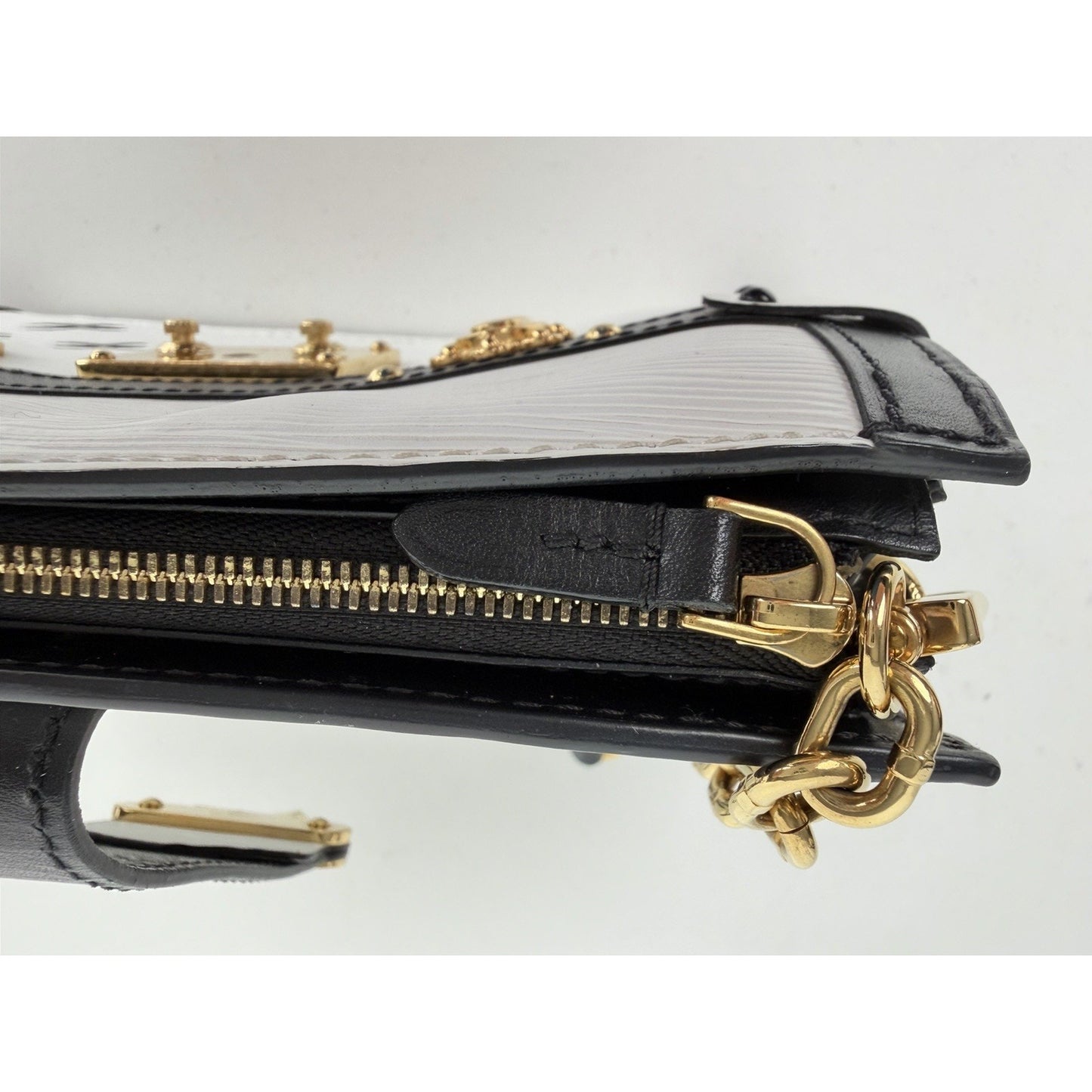 Louis Vuitton Trunk Clutch Crossbody Bag in Black & White Epi Leather NFC C-1
