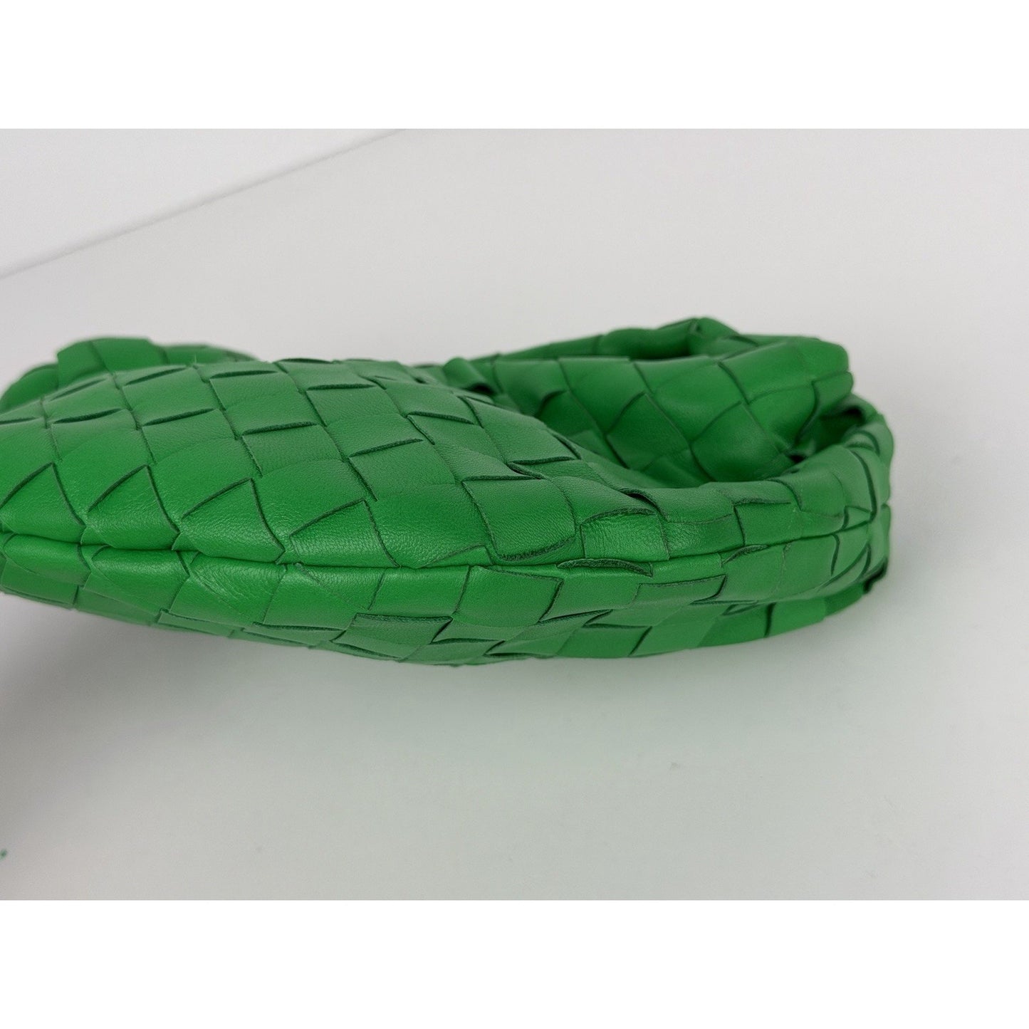 Bottega Veneta Mini Jodie Bag in Parakeet Green Intrecciato Woven Leather S10