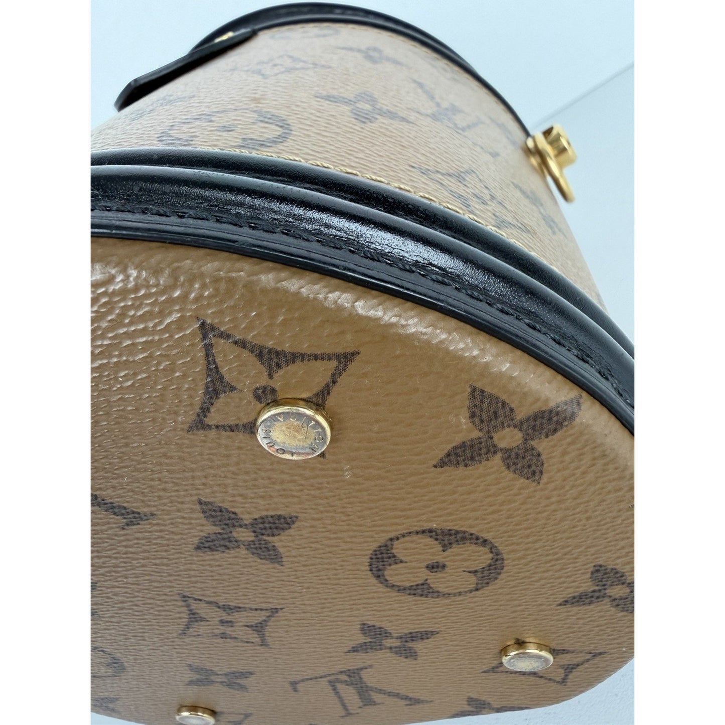 Louis Vuitton Cannes Handbag in Brown LV Reverse Monogram Coated Canvas NFC B-6