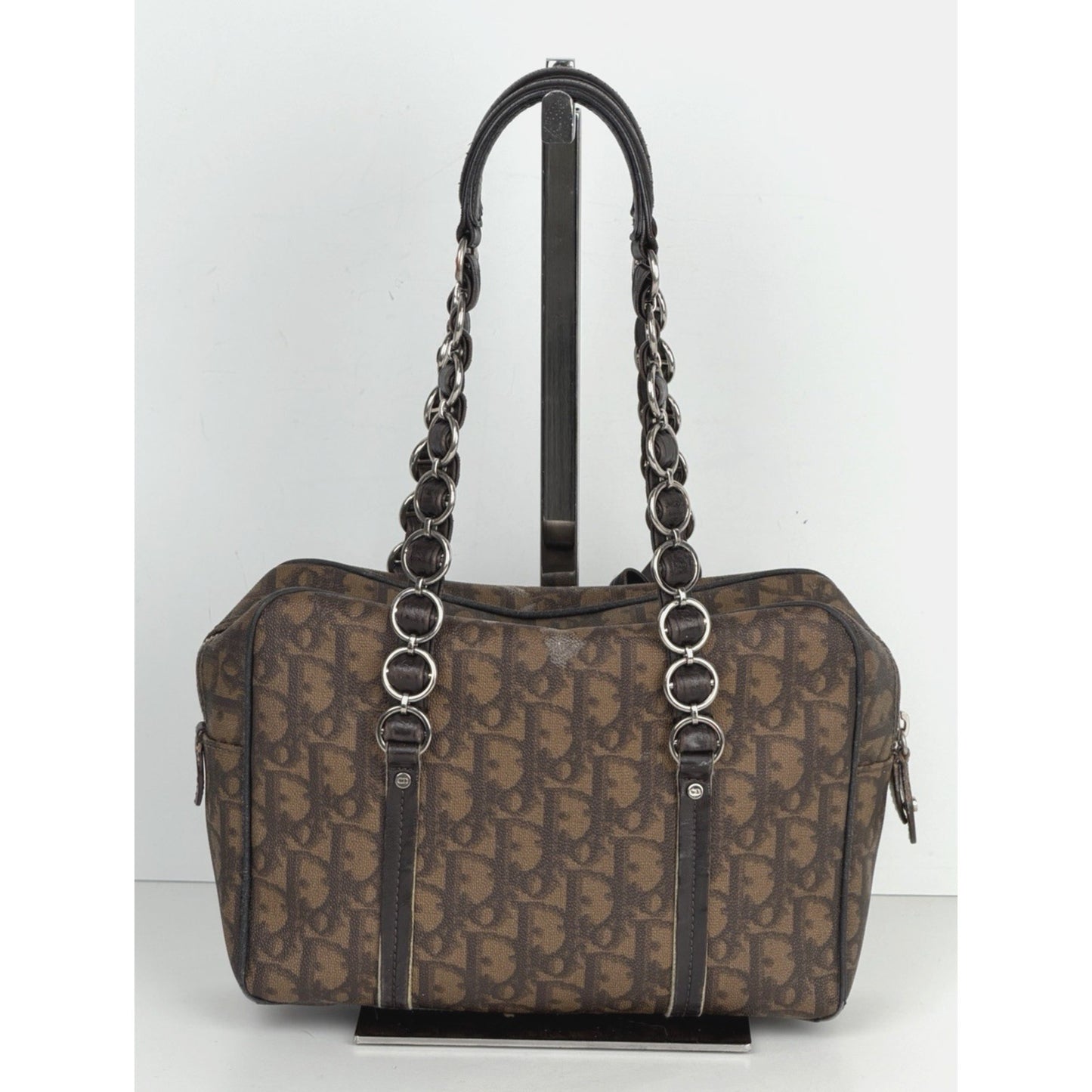 Christian Dior by John Galliano Romantique Trotter Bag in Brown Canvas 2006 S